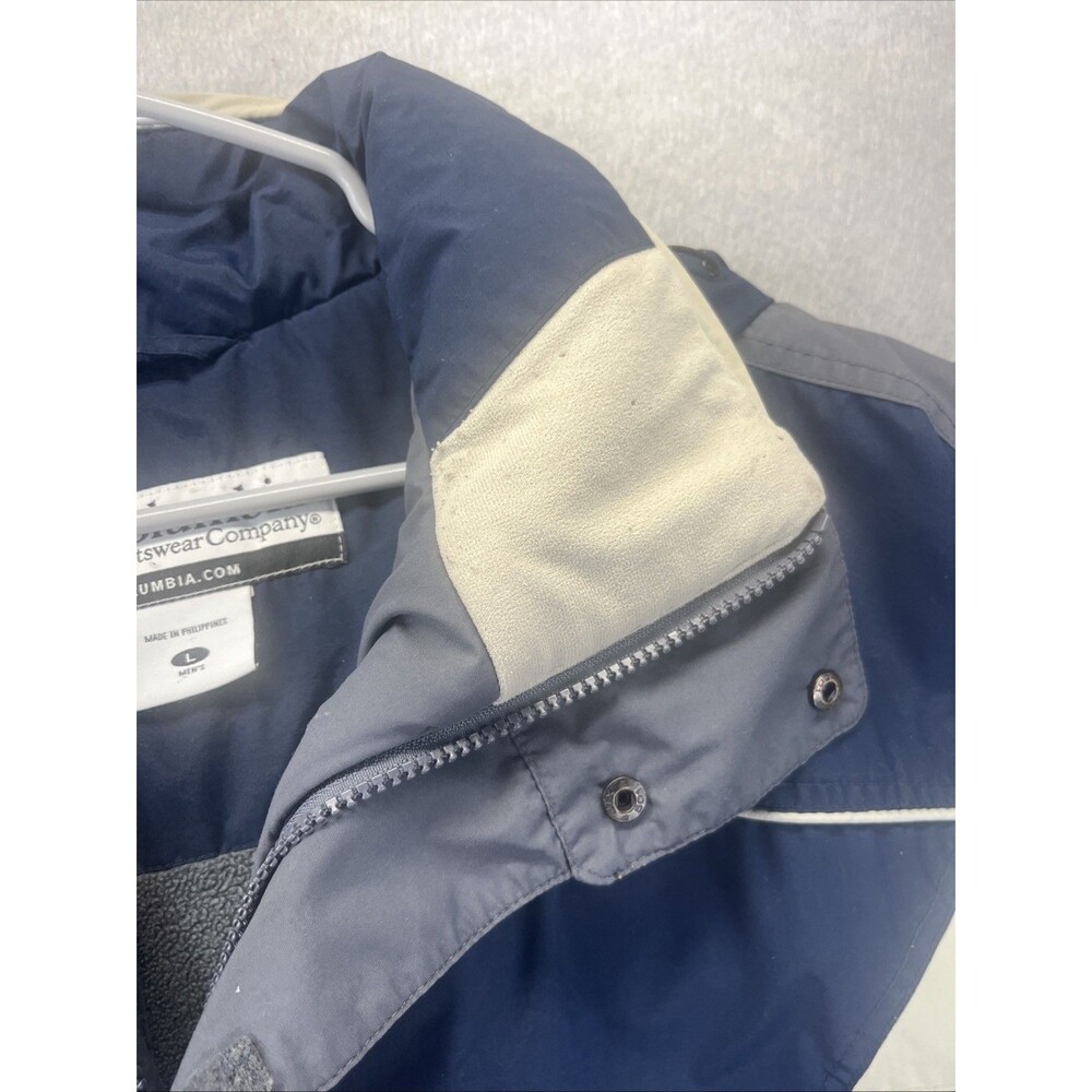 Columbia Sportswear Navy Blue Full Zip Hooded Coat Mens Size Large - Picture 4 of 13